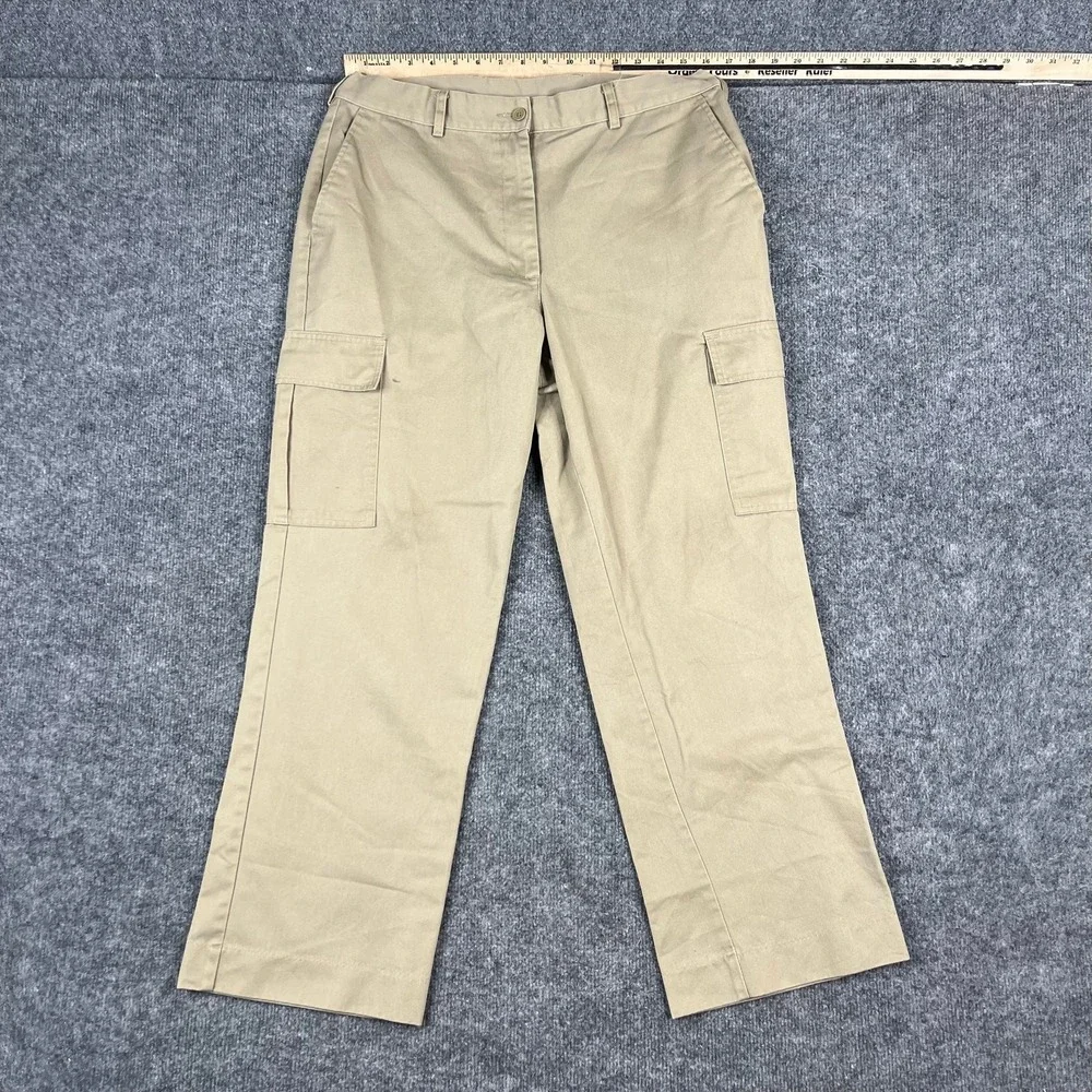 Edwards Pants Mens Size 14 XL Beige Cargo Work Uniform Straight Casual